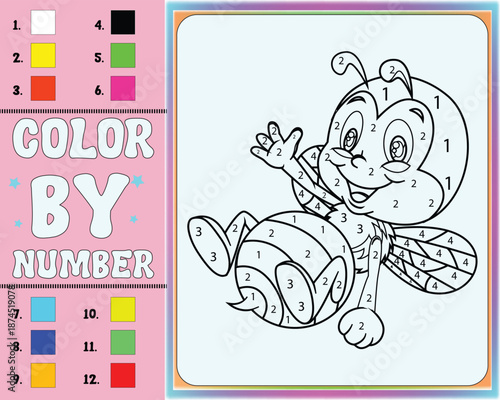 bees color by number