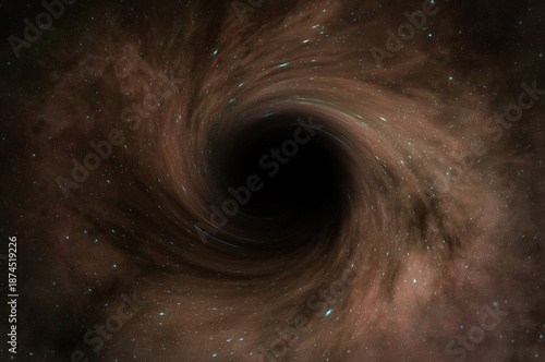 Vászonkép Black hole in space