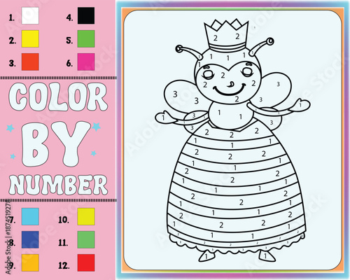 bees color by number