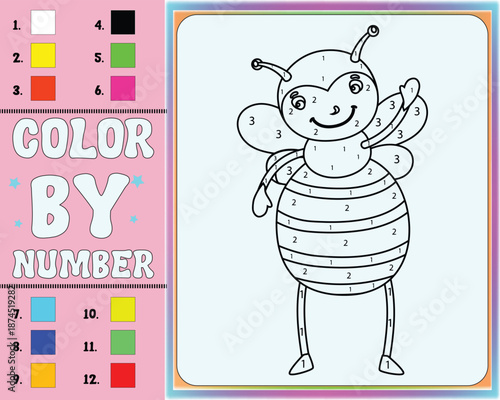 bees color by number