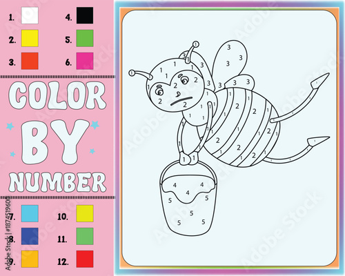 bees color by number