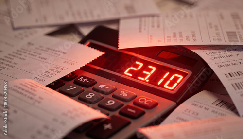 Foto Calculator displaying total amount of 23