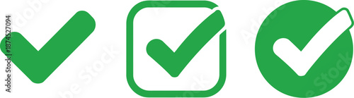 A versatile collection of positive green checkmark graphics for affirmation and success indicators