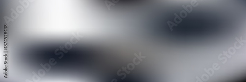 Silver foil background with metal mirror texture. Chrome gradient surface with light gloss simple abstract