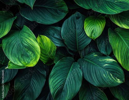 Wallpaper Mural Lush Green Leaves Texture with Variety of Shapes and Patterns Torontodigital.ca