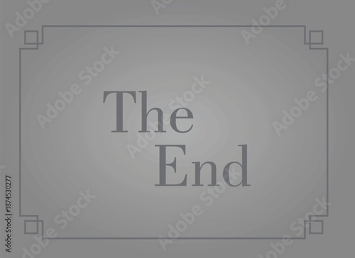 The end frame. vector illustration