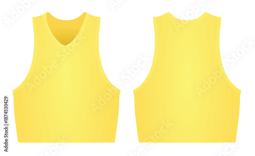 Yellow women crop top. vector illustration