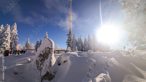 Seilbahn am Ochsenkopf Süd in Fleckl Fichtelgebirge Winter