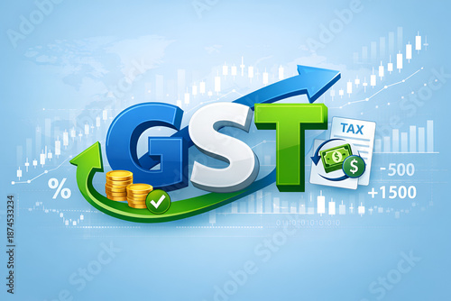 GST - Goods and Services Tax Concept Illustration