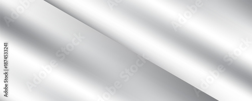 Silver foil background with metal mirror texture. Chrome gradient surface with light gloss simple abstract