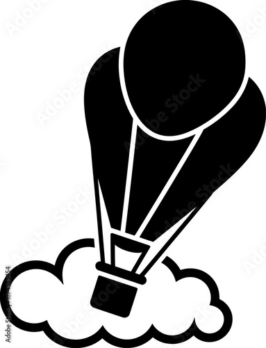 Hot Air Balloon Silhouette Icon