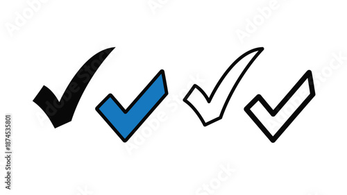 Three check marks in various styles and colors are visually presented