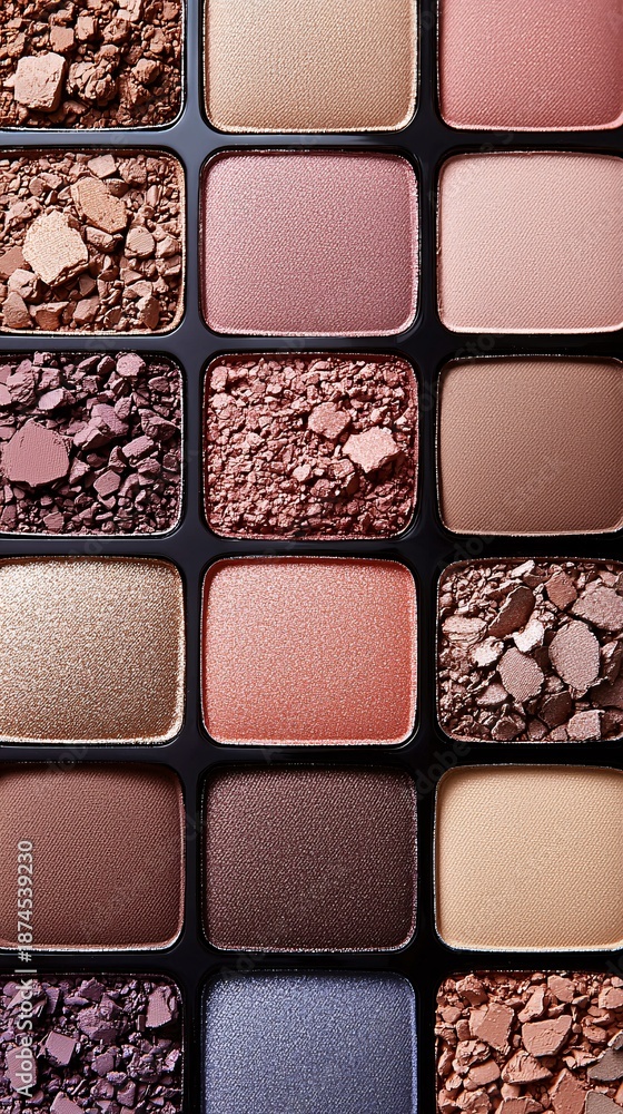 Fototapeta premium Earth color eye shadow disk