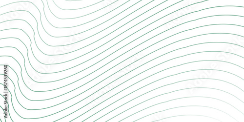 Abstract Gradient Curved Lines Background with Soft Green Flowing Waves, Minimal Modern Line Art Design