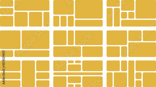 Bento Grid layout for website template design