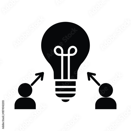 Idea lightbulb isolated on white background