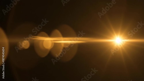 Abstract Light Effects: Dynamic Transitions of Lens Flares and Golden Rays in Darkness