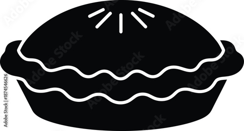 Delicious Black Pie Illustration for Seasonal Designs