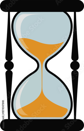 Classic Hourglass Icon Representing Time Management and Urgency