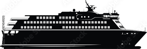 Luxurious Yacht Silhouette for Elegant Travel Designs