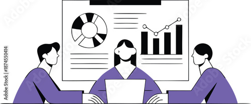 Stylish purple laptop setup in modern workspace with ergonomic chair