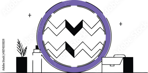 Simple purple circle on black background