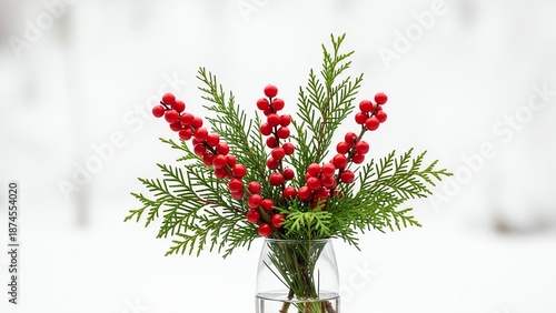 Winter Berries Arrangement Red Green