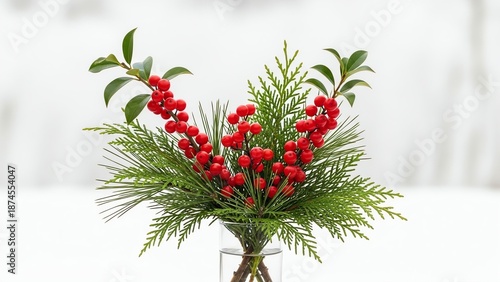 Winter Berries Arrangement Red Green