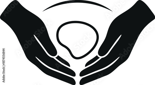 Adult silhouette with inner child shadow for healing concept