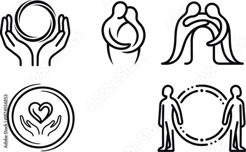 Adult silhouette with inner child shadow for healing concept