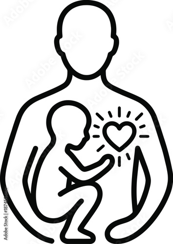 Inner child healing concept with adult and child shadow