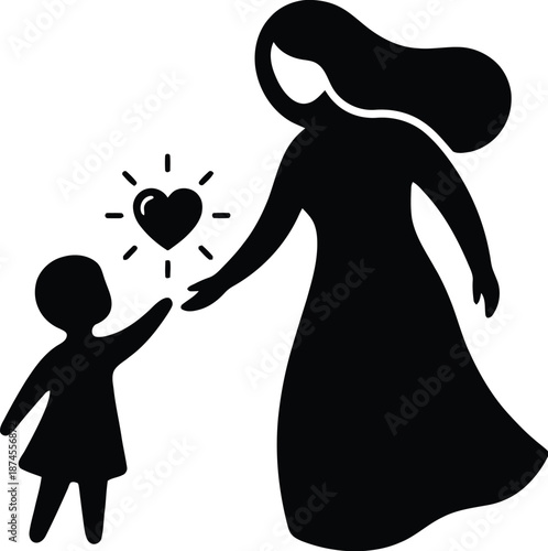 Inner child healing concept with adult and child shadow