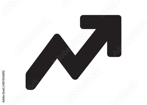 Growth arrow icon, Growth arrow solid Vector