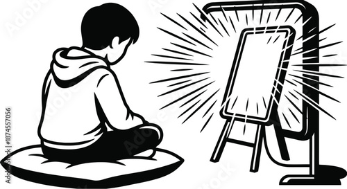 Light therapy lamp for seasonal affective disorder treatment vector