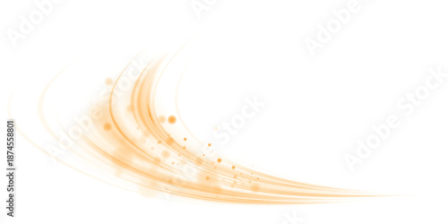 Vector PNG white abstract background with yellow gold glow, blurred light lines, waves. Bright sparkling speed line for futuristic design and banner. Energy flow tunnel.