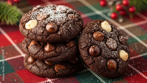 Stack of chocolate chip cookies