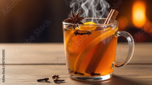 Warm winter spiced drink