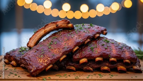 Savory ribs with herbs