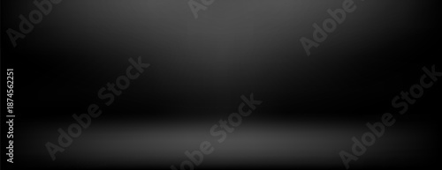 Simple black gradient background empty studio room illustration