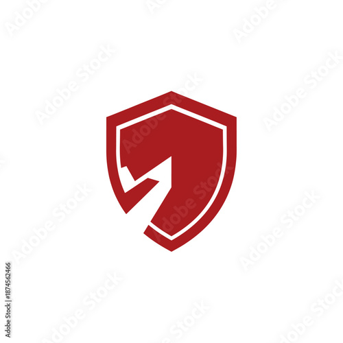 A red shield logo brand emblem with a checkmark, symbolizing protection and approval, on a clean white background.