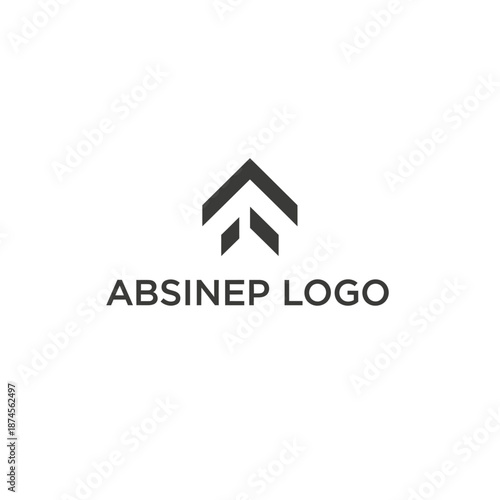 A modern logo brand emblem featuring geometric shapes and abstract design elements