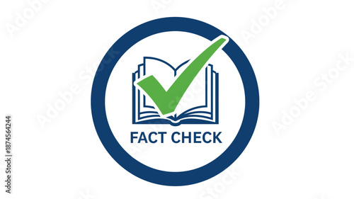 Fact check icon with open book and checkmark perfect for design on transparent background silhouette