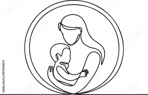 Mother and Baby Embrace Symbol