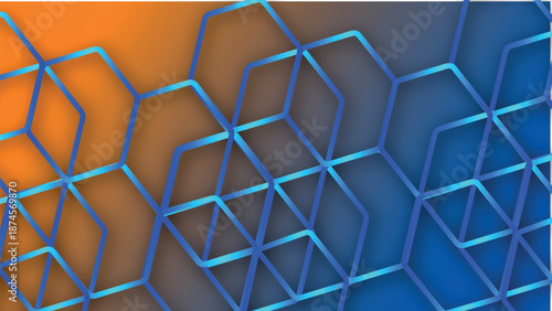 abstract background of blue glass