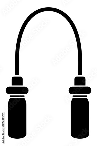 Simple black silhouette icon representing a classic automotive spark plug wire or ignition cable set for an engine assembly component