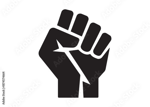 Power fist icon, Power fist solid Vector