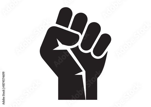 Power fist icon, Power fist solid Vector