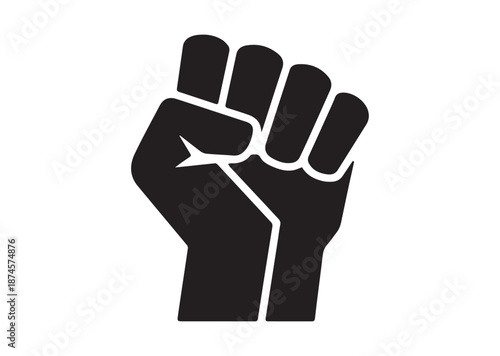 Power fist icon, Power fist solid Vector