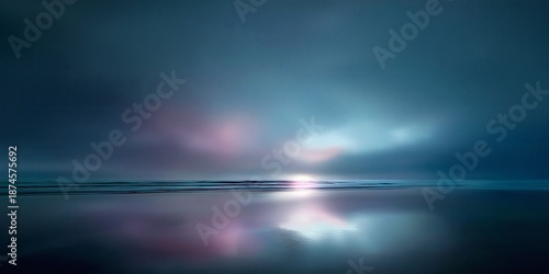 Wallpaper Mural Dreamy seascape reflects a soft, ethereal glow on tranquil water. Torontodigital.ca
