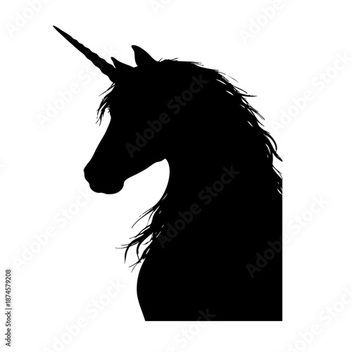 black and white unicorn